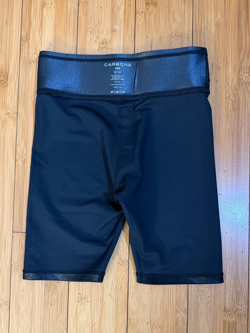 Carbon38 High Rise Biker Short In Takara Shine Black Size XXS - Picture 9 of 14